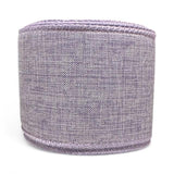2.5 Inch Wired Solid Purple Ribbon on Canvas (sold in 10 yard roll)