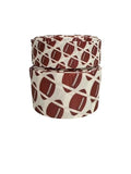 Football Print Grosgrain Ribbon, Hair Bow Ribbon (3 Yard)