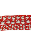 Black Santa Christmas Grosgrain Ribbon, Holiday Hair Bow Craft (3 Yards)