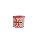 Christmas Snowflakes Wired Ribbon, 2.5 Inch, White Grosgrain (10 Yard Roll)
