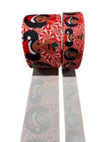 Afro Santa Grosgrain Ribbon, Christmas Holiday Print (3-Yard Increments)