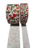 Holiday Green Monster Christmas Grosgrain Ribbon, Cheer Bow Ribbon (3-Yard)