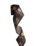 2.5 Inch Wired Dark Green CAMO Ribbon (sold in 10 yard roll)