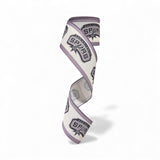 2.5 inch Wired San Antonio Basketball Collage Ribbon (sold in 10 yard roll)