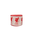 2.5 Inch Wired Liverpool on White Football Team Ribbon (sold in 10 yard roll)