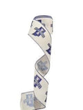 2.5 Inch Wired Indiana College Collage Football Team Ribbon (sold in 10 yard roll)
