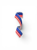 4th of July Wired American Flag Ribbon: 2.5 Inch, Red White Blue, 10-Yard Roll