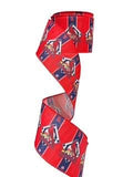 2.5 Inch Wired Cardinals Sports Team Ribbon (sold in 10 yard roll)