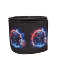 2.5 Inch Wired Blue and White Bills on Fire Football Ribbon (10 Yard Roll)