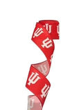 2.5 inch Wired White Red College Collage on Red Football Team Ribbon
