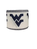 WV College Football Team Ribbon, Navy & White, 2.5 Inch (10 Yard Roll)