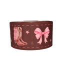 Boots and Bows Printed Grosgrain Cheer and Craft Bow Ribbon