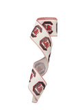 2.5 inch South Carolina Craft and Hair Bow Ribbon (sold in 10 yard roll)