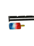Red White Blue Popsicle Resin Charms – Glossy Craft Embellishments (5cmx2mm)