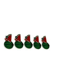 5 Quantity - 4.5cmx3cm Glossy Watermelon Resin Charms for Hair Bows or Crafts