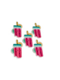 Rainbow Popsicle Resin Charms – Glossy Craft Embellishments (5cmx2mm)