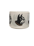 2.5 inch Wired Wofford Terriers on White Team Ribbon