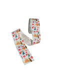 Chickens and Puppies Collage on Grosgrain Ribbon (3 yard increments)