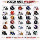 Football Helmet Resins Pack of 4, Football Craft Supplies, Sports Resin Embellishments, Wreath Bow Supplies, Football Party Favors