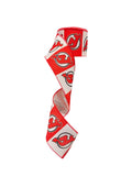 2.5 Inch Wired Red and White Team Ribbon (10 Yard Roll)