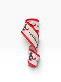 2.5 Inch Wired Texan with Red Striped Border Football Sports Team Ribbon (sold in 10 yard roll)
