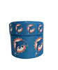 1.5 or 3 Inch Wide Dolphins Football Collage Printed Grosgrain Hair Bow Ribbon (sold in 3 yard increments)