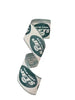 2.5 Inch Wired Jets Football Sports Team Ribbon (sold in 10 yard roll)