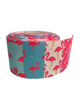 1.5 or 3 Inch Wide Pink Flamingo Collage Printed Grosgrain Cheer Bow Ribbon (sold in 3 yard increments)