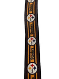 2.5 Inch Wired Steelers Collage Football Sports Team Ribbon (sold in 10 yard roll)