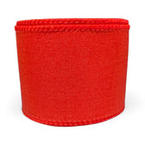 2.5 Inch Wired Solid Red Ribbon on Canvas (sold in 10 yard roll)