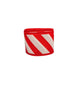 2.5 Inch Wired Christmas Red and White Candy Canes on Grosgrain Canvas (sold in 10 yard roll)