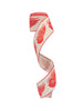 2.5 Inch Wired Red Wings on White Collage Sports Team Ribbon (sold in 10 yard roll)