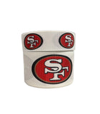 1.5 or 3 Inch Wide San Francisco 49ers Football Printed Grosgrain Hair Bow Ribbon (sold in 3 yard increments)