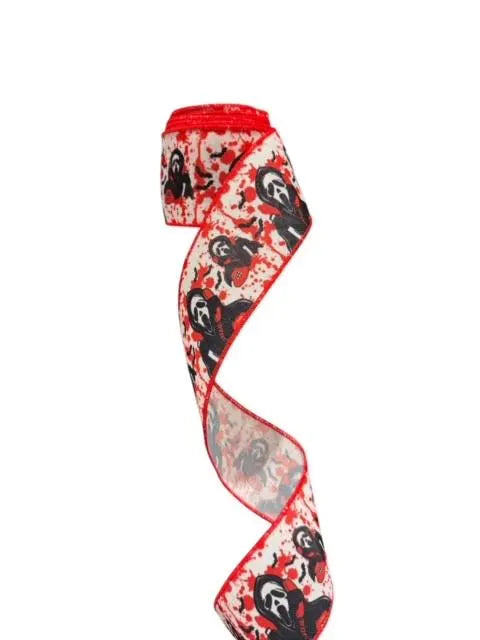 2.5 Inch Wired Spooky 2 Halloween Ribbon (sold in 10 yard roll)