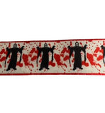 2.5 Inch Wired Spooky Halloween Ribbon (sold in 10 yard roll)