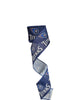 2.5 Inch Wired Titans Football Sports Team  Ribbon (sold in 10 yard roll)