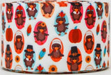Turkey Collage Grosgrain Ribbon, Thanksgiving Cheer Bow (3 Yards)