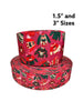 1.5 or 3 Inch Wide Pink Ugly Christmas Sweaters Printed Grosgrain Hairbow Ribbon (sold in 3 yard increments)