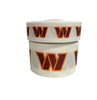 1.5 or 3 Inch Wide Washington Commanders Football on Grosgrain Hair Bow Ribbon (sold in 3 yard increments)