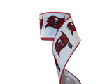 2.5 Inch Wired Tampa Bay Sports Team Ribbon (sold in 10 yard roll)