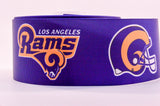 3" Wide LA Rams Printed on Grosgrain Cheer Bow Ribbon