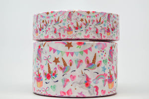 3"  Wide Party Unicorns Printed Grosgrain Cheer Bow Ribbon