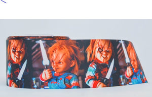 3" Wide Halloween Chucky 2 Printed Grosgrain Cheer Bow Hair Bow Ribbon