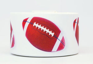 3" Wide Large Football Printed Grosgrain Cheer Bow Ribbon