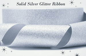 3" Wide Soft Sparkle Silver Cheer and Hair Bow Ribbon