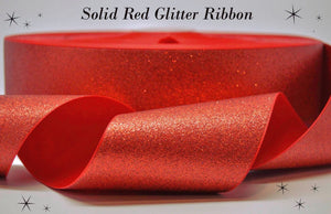 3" Wide Soft Sparkle Red Cheer and Hair Bow Ribbon