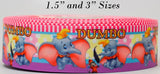 1.5" or 3" Wide Dumbo Printed Grosgrain Cheer Bow Ribbon