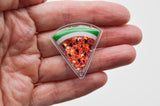 5 Quantity  - 1" x.1" Small Summer Soft Glitter Shaker Watermelon Resins for Hair Bows and Crafts