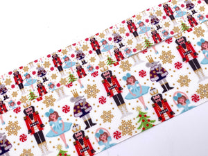 3"  Wide Holiday Laughing Happy Reindeer Printed Grosgrain Hair Bow Ribbon for Crafts