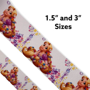 1.5" or 3" Wide Rapunzel Printed Grosgrain Hair Bow Ribbon